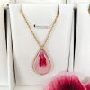 Collier goutte géranium avec contour MF3
