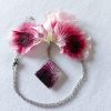 Collier losange géranium argent avec contour MF2