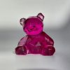 Ourson translucide rose violet