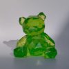 Ourson translucide vert fluo