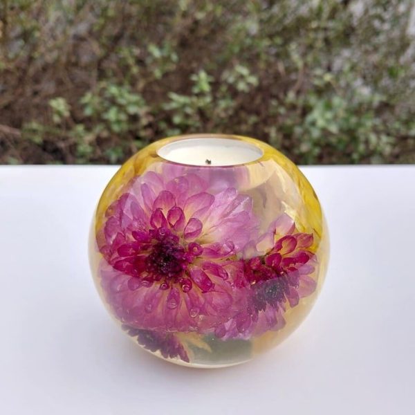 Bougeoir dahlias