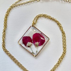 Collier losange « L&rsquo;instant Fleuri » n°1