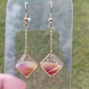 Boucles d’oreilles délicates « Plume de tulipe »