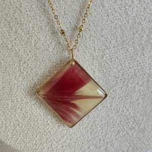 Collier délicat « Plume de tulipe »