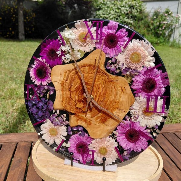 Horloge murale "Olivier en fleurs"