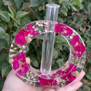 Soliflore original oeillets roses et gypsophile